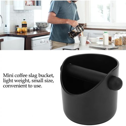  Emoshayoga Detachable Large Capacity Coffee Ground Container Coffee Slag Grounds Bucket with Rubber Anti-Slip Coffee Knock Box for Coffee Ground for Espresso Machines(Straight mouth)