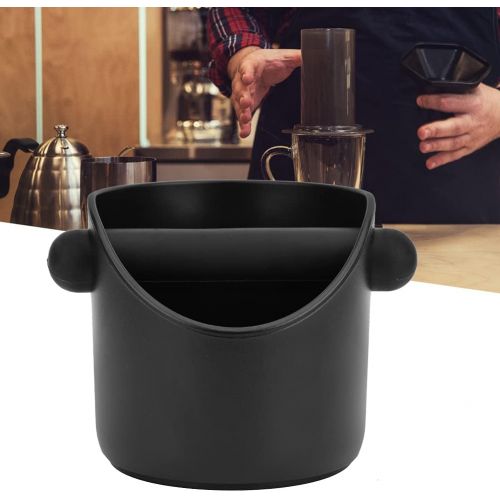  Emoshayoga Coffee Knock Box Large Capacity Detachable Coffee Ground Container Premium Coffee Slag Grounds Bucket for Espresso Machines for Coffee Ground(Straight mouth)