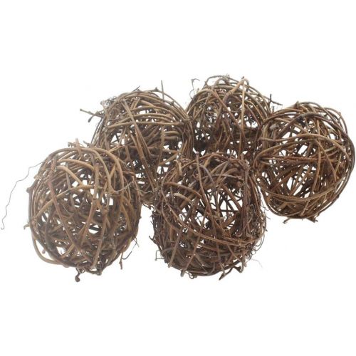  emours Willow Branch Rattan Ball Chew Toys for Small Animals Rabbits Guinea Pigs Chinchillas Pet Rats 5Pcs