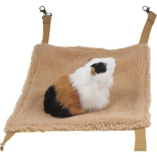  emours Small Animal Hammock Hamster House Hanging Bed Cage Toys for Mice Rats Ferret Chinchilla and More, Brown