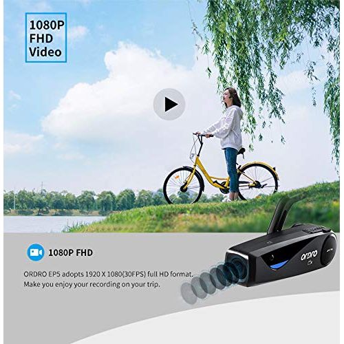  Emperor of Gadgets Ordro EP5 vlogging Camera FHD Wearable Camera,with 8MP Sony SensorWiFi Smart APP Control for Recording,Vlog, Action Sports and Selfie, Come with a Mini Tripod(32GB TF Card) by Emp