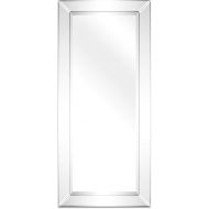 Empire Art Direct Moderno Wall, Solid Wood Frame with 1-Beveled Center Rectangular Mirror for Bathroom,Bedroom,Living Room,Ready to Hang, 24 x 54, Clear