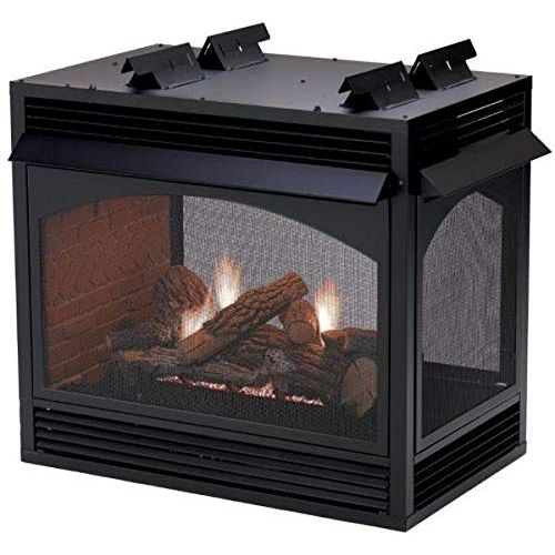  Empire Comfort Systems Premium VF MV Peninsula 36 Fireplace with 24 Rock Creek Logset - NG