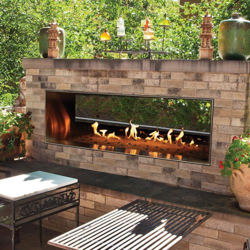  Empire Comfort Systems Outdoor 60 SS Manual See-Through Linear Fireplace - Propane