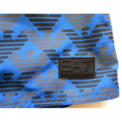  Emporio+Armani Emporio Armani Mens All Over Eagle Bermuda Swim Shorts