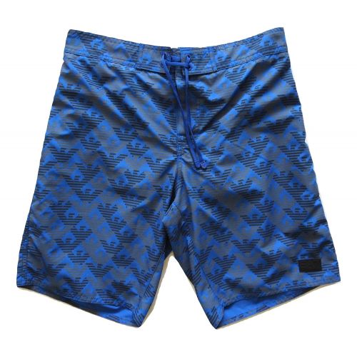  Emporio+Armani Emporio Armani Mens All Over Eagle Bermuda Swim Shorts