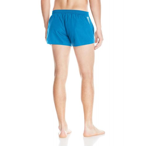  Emporio+Armani Emporio Armani Mens Active Block Lines Button Swim Shorts