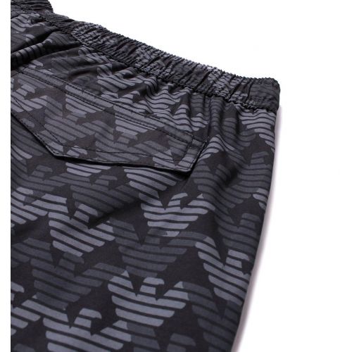  Emporio+Armani Emporio Armani Mens All Over Eagle Mid Length Swim Shorts