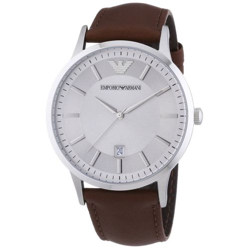  Emporio Armani Mens AR2463 Classic Brown Leather Watch by Emporio Armani