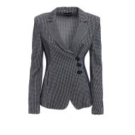 Emporio Armani Cotton jersey asymmetric blazer