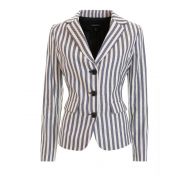 Emporio Armani Striped linen blend blazer