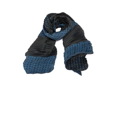  Emporio Armani Pleated two-tone scarf
