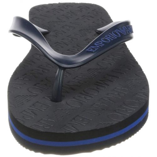  Emporio Armani Herren Designer Flip Flop Slipper, schwarz