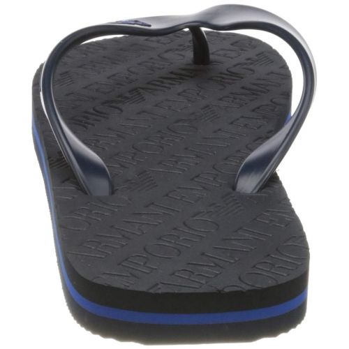  Emporio Armani Herren Designer Flip Flop Slipper, schwarz