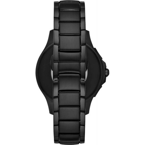  Emporio+Armani Emporio Armani Mens Smartwatch Stainless Steel and Leather Smart Watch, Color:Black (Model: ART5012)