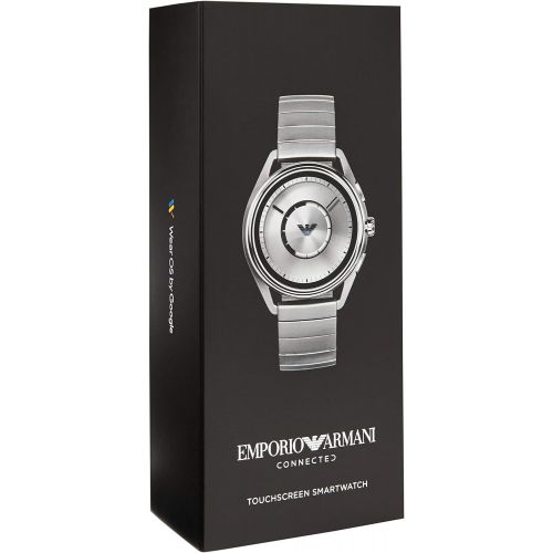  Emporio+Armani Emporio Armani Mens Smartwatch Stainless Steel Smart Watch, Color:Silver-Toned (Model: ART5006)