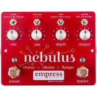 Empress Effects},description:The Empress Effects Nebulus brings guitarists high quality chorus, flanger and vibrato effects in a really compact 4.5 by 3.5 inch pedal. To increase t