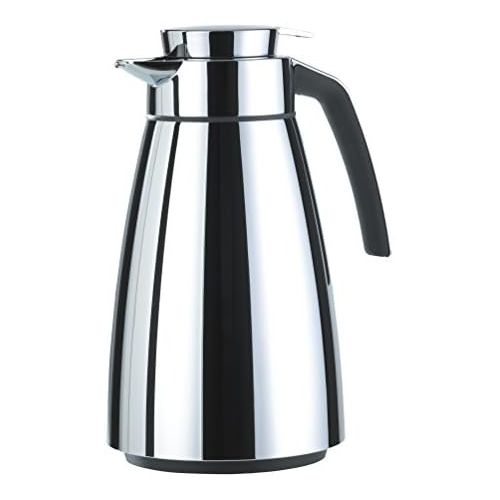  Emsa Bell Pichet 513814 Insulated Flask with Soft-Touch Handle, Lid and Pouring Spout - Chrome-Plated ABS Plastic / Stainless Steel - 1.5 L