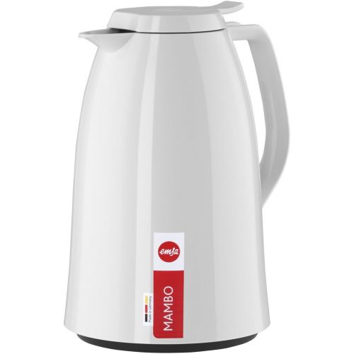  Emsa 517008 Mambo Isolierkanne QT, 1,5 L, hochglanz, Weiss