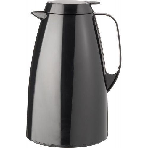  Emsa 505363 Isolierkanne, Thermoskanne, 1,5l Fuellvolumen, Kaffeekanne, Quick Tip Verschluss, Basic in schwarz