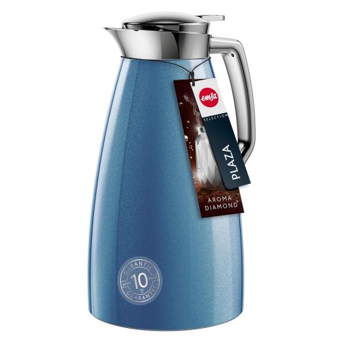  Emsa F4140300 Plaza Isolierkanne, 1 Liter, Rot