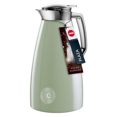  Emsa F4140300 Plaza Isolierkanne, 1 Liter, Rot