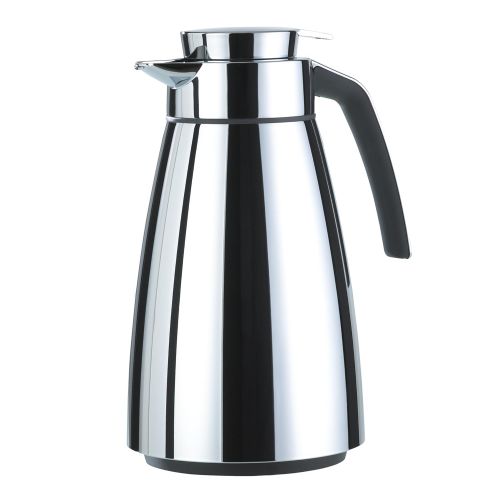  Emsa 513814 Isolierkanne, Edelstahl 1.5 Liter, Aroma Diamond, Quick Tipp Verschluss, Chrom, Bell