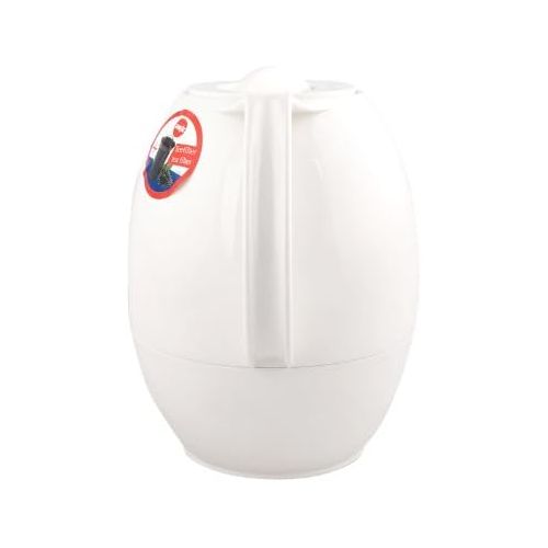  Emsa 503696 Tee-Isolierkanne mit Aroma-Teesieb, 0,6 Liter, 100% dicht, Weiss, Ellipse