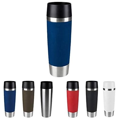  Visit the Emsa Store Emsa 515618 insulating cup (Enjoy Mobile, 500ml, Quick Press-sluiting, Reismok Grande) Blauw