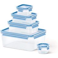 Visit the Emsa Store Emsa 508568 Food Clip & Close, Plastic, Transparent / Blue, assorted sizes, pack of 5 boxes