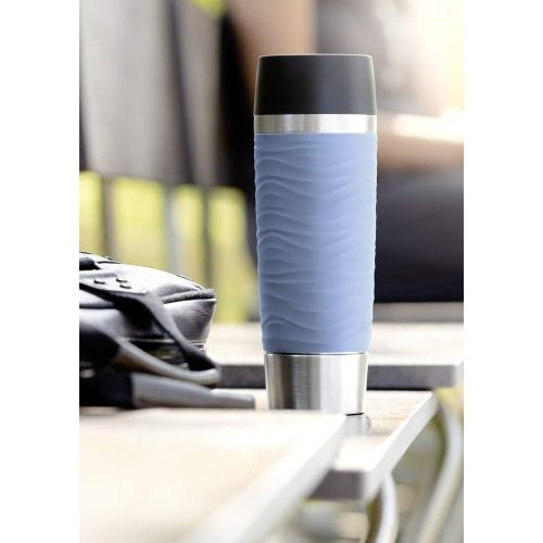  Visit the Emsa Store Emsa Travel Mug Waves Grande N2012200 Thermal Mug, 360ml