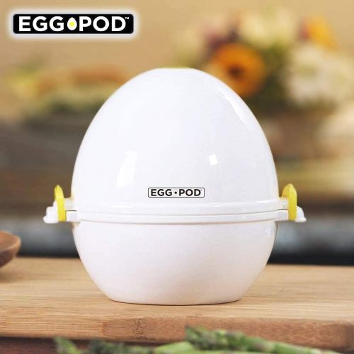  [아마존베스트]EGGPOD by Emson Microwave Hardboiled Egg Maker, Cooker, Boiler & Steamer, 4 Perfectly-Cooked Hard boiled Eggs in Under 9 minutes As Seen On TV