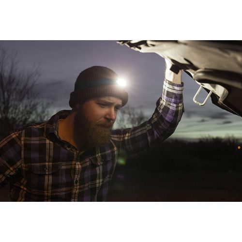  Enbrighten Rechargeable Headlamp, Motion Sensor, 150 Lumens, High/Low LED, Red Light, 5 Modes, Flashlight, Ideal for Camping, Hiking, Running, Power Outage, Black, 49563