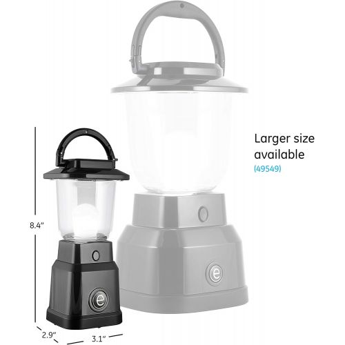  Enbrighten LED Mini Camping Lantern, Battery Powered, 200 Lumens, 40 Hour Runtime, 3 Light Levels, Ideal for Hiking, Outdoors, Emergency, Snow, Hurricane and Storm, Black, 49559