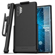 Encased Galaxy Note 10 Plus Belt Clip Case (Thin Armor) Slim Grip Cover with Holster (Samsung Note 10+) Black