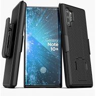 Encased Galaxy Note 10 Plus Belt Clip Case (2019 DuraClip) Ultra Slim Cover with Holster, Matte Black (Samsung Note 10+)