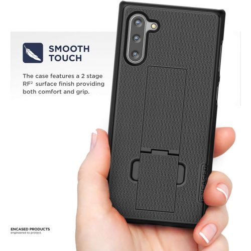  Encased Galaxy Note 10 Plus Belt Clip Case (2019 DuraClip) Ultra Slim Cover with Holster, Matte Black (Samsung Note 10+)