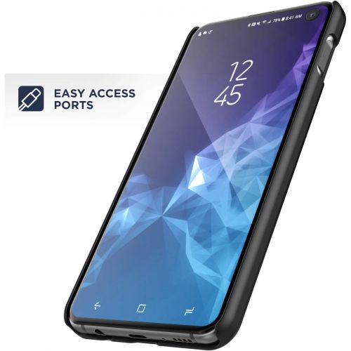  Encased Galaxy S10e Belt Clip Case (2019 DuraClip) Slim Grip Cover w/Holder for Samsung Galaxy S10 E (Black)