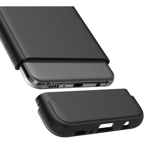  Encased Ultra-Slim Belt Case for Samsung Galaxy S10e - SlimShield Series Hard Cover w/Holster Clip (Matte Black)
