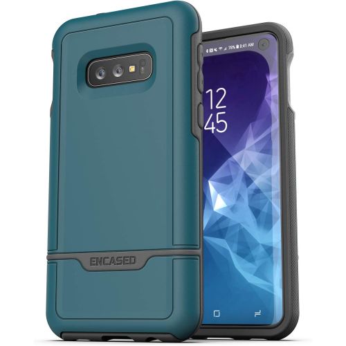  Encased Heavy Duty Galaxy S10e Protective Case (2019 Rebel Armor) Military Grade Full Body Protection Cover for Samsung Galaxy S10 E - Turquoise Blue