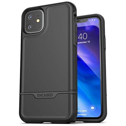  [아마존베스트]Encased iPhone 11 Belt Clip Holster Case (2019 Rebel Armor) Heavy Duty Rugged Full Body Protective Cover with Holder (Black)