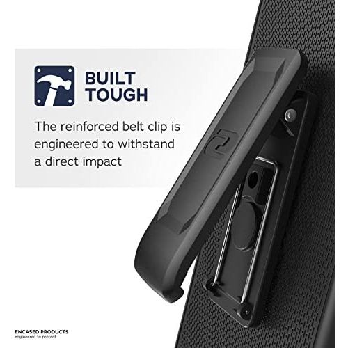  [아마존베스트]Encased iPhone 11 Belt Clip Holster Case (2019 Rebel Armor) Heavy Duty Rugged Full Body Protective Cover with Holder (Black)