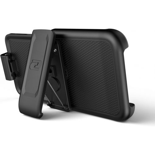  [아마존베스트]Encased Thin Armor Series Compatible with iPhone 12 Pro Max Belt Clip Case Slim Grip Cover with Holster - Black