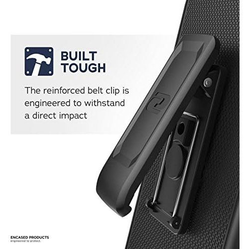  [아마존베스트]Encased Showcase Series Designed for iPhone 12 PRO MAX Belt Clip Case with Holster (Slim Fit) Transparent Back Protective Cover (2020 Release)