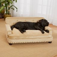 Enchanted Home Pet Library Dog Sofa, Large, Caramel