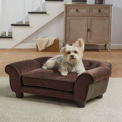  Enchanted Home Pet Brown Ultra Plush Cleo Pet Sofa