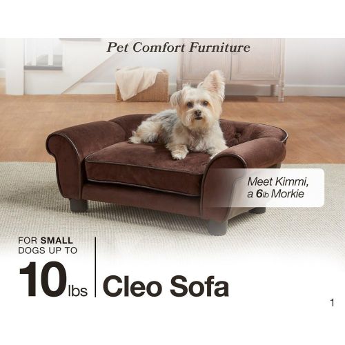  Enchanted Home Pet Brown Ultra Plush Cleo Pet Sofa