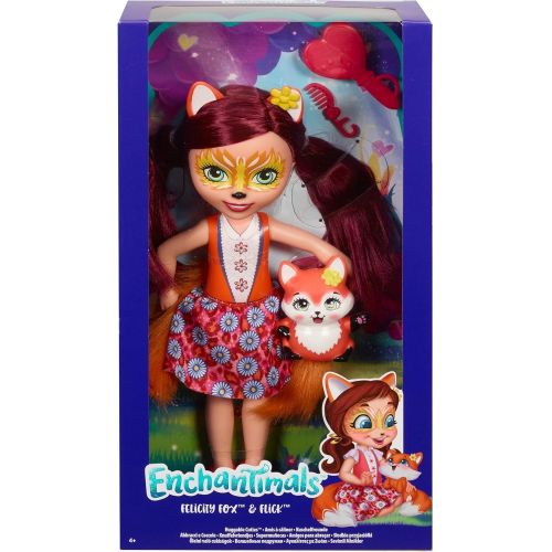  Enchantimals Huggable Cuties Felicity Fox Doll & Flick Figure