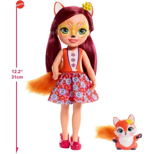  Enchantimals Huggable Cuties Felicity Fox Doll & Flick Figure