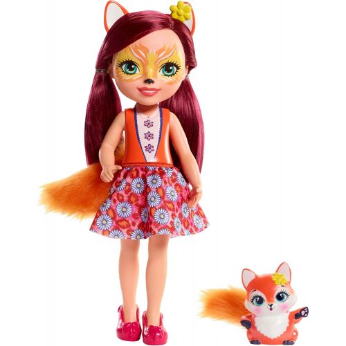  Enchantimals Huggable Cuties Felicity Fox Doll & Flick Figure